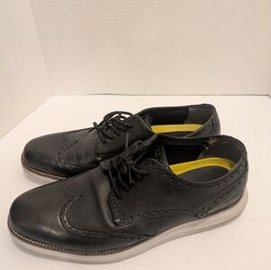 Cole Haan Original Grand Wingtip Oxfords Mens Size 9.5 Black Leather